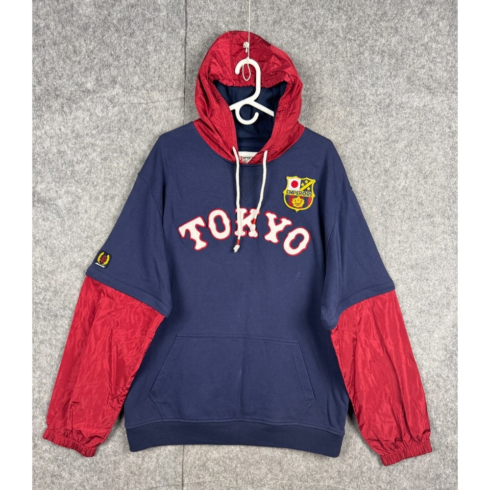 Iro-Ochi Hooded Jacket Men's 2XL Tokyo Emperor's Convertible Embroidered AOP